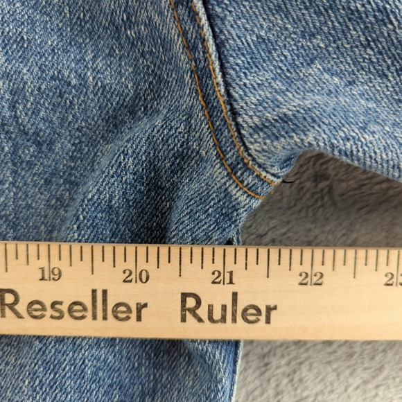 Vintage 90s Trucker Denim Jacket Mens 42T XL Tall Blue Make Hong Kong - Picture 6 of 13